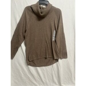 Jeanne Pierre Women's Sweater NWT Size M Beige Long Sleeve Turtleneck
